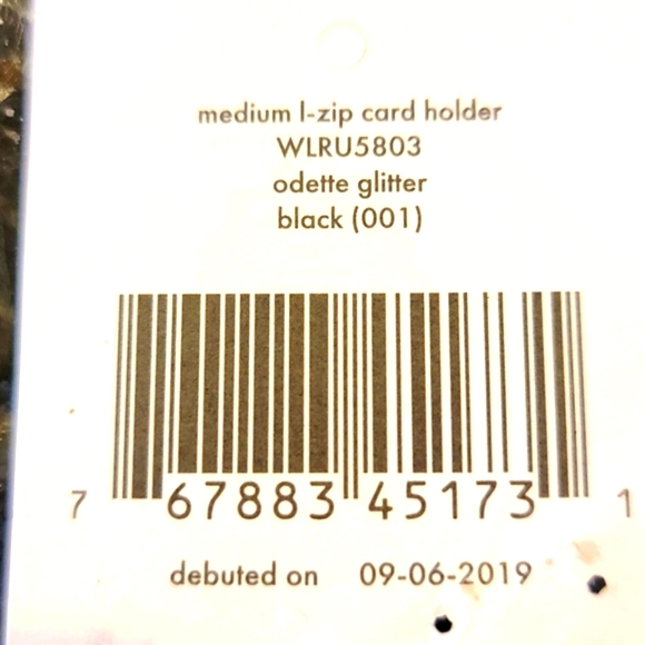 BEST PRICE NWT Kate Spade Odette Glitter Medium L-zip Card Holder - Picture 5 of 7